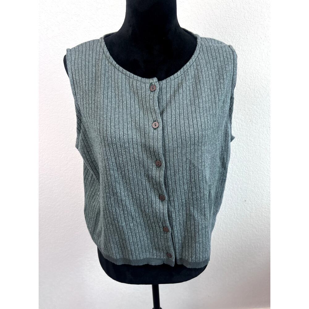 Chic Eileen Fisher Sleeveless Sweater Top Size Large